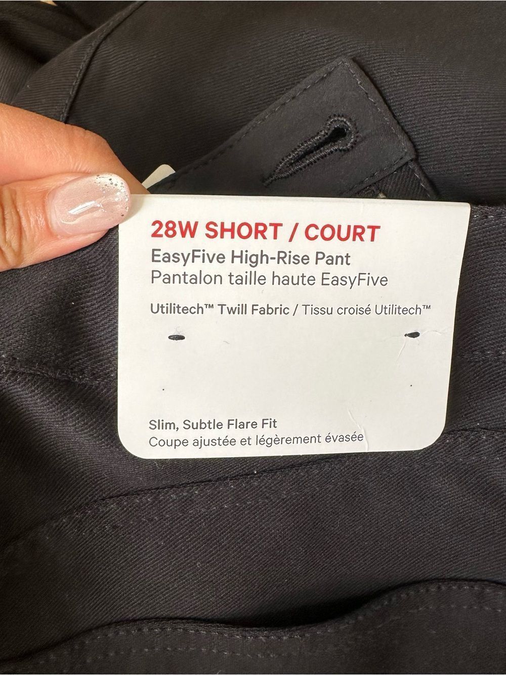 NWT 28 EasyFive HR Subtle-Flare Pant *Short 29” inseam - Black - Picture 5 of 9